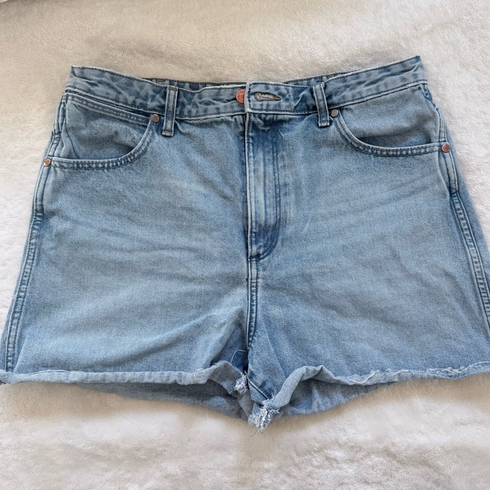 Wrangler Light Blue Jean Shorts for Women